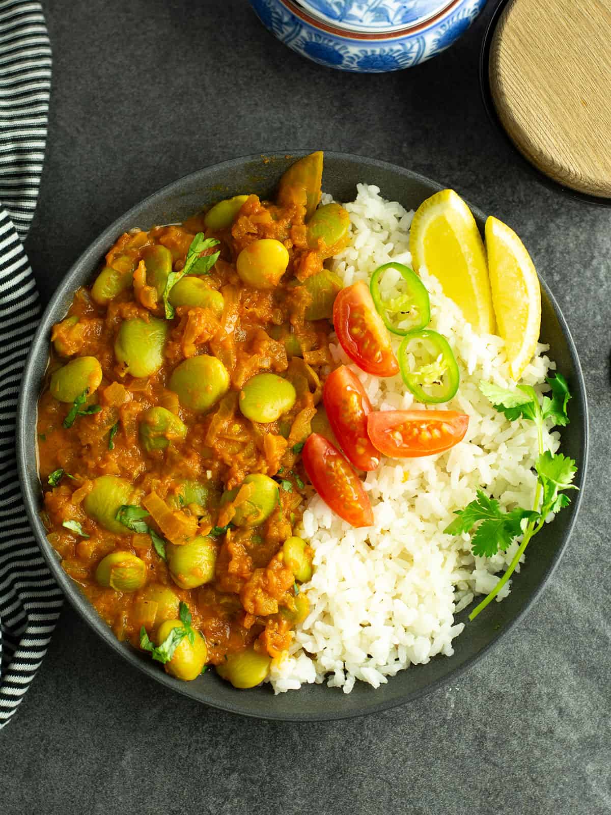 Curry lima beans